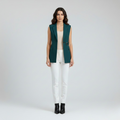 Women's Tailored Belted Longline Vest