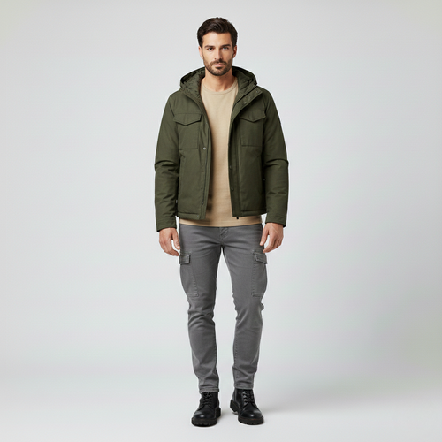 Men's Hooded Field Utility Jacket