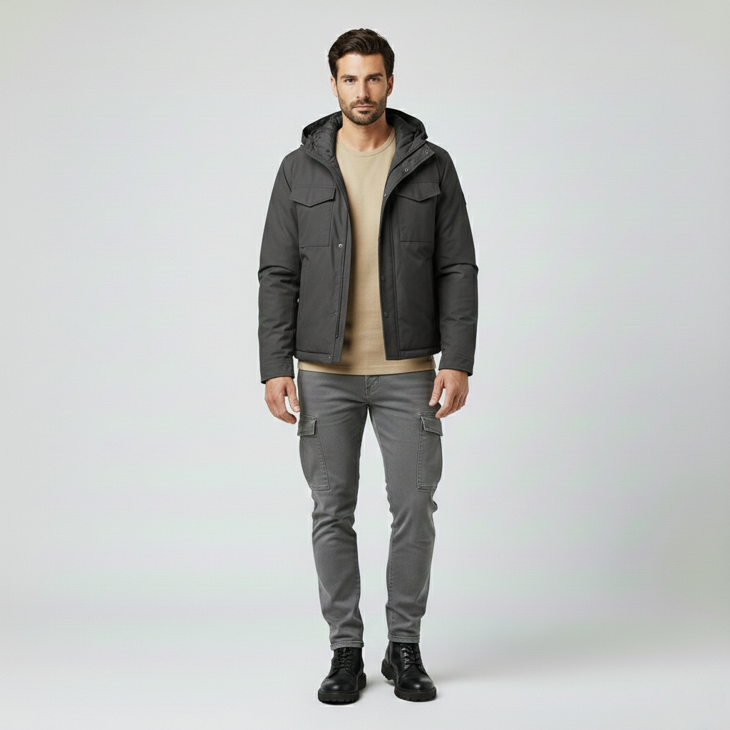 Men's Hooded Field Utility Jacket