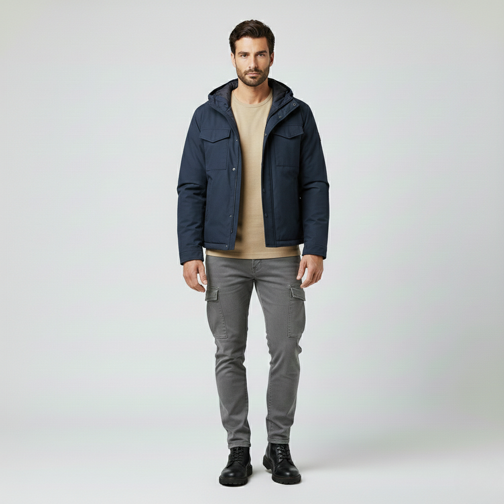 Men's Hooded Field Utility Jacket