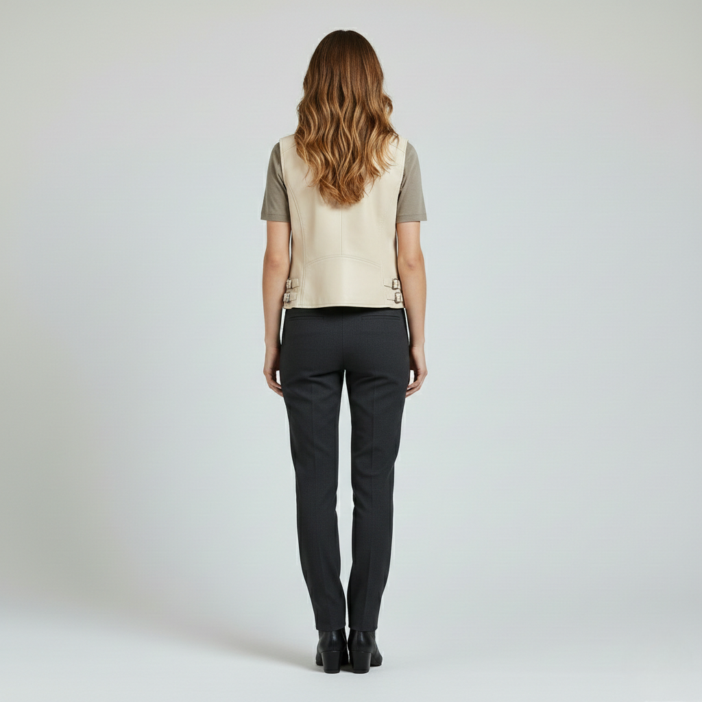 Women's Sleek Moto-Inspired Vest