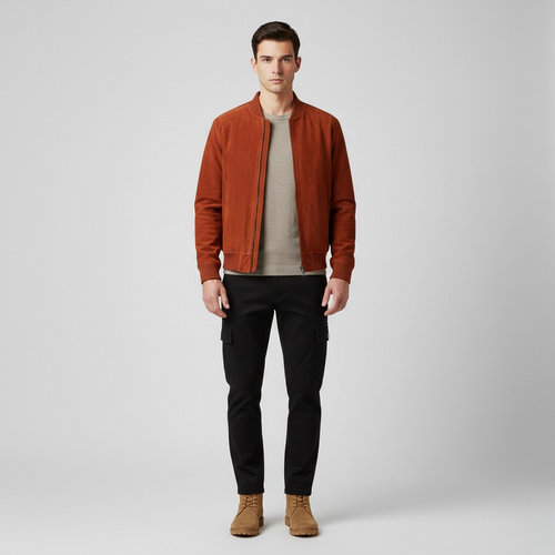 Men's Minimal Zip Bomber Jacket