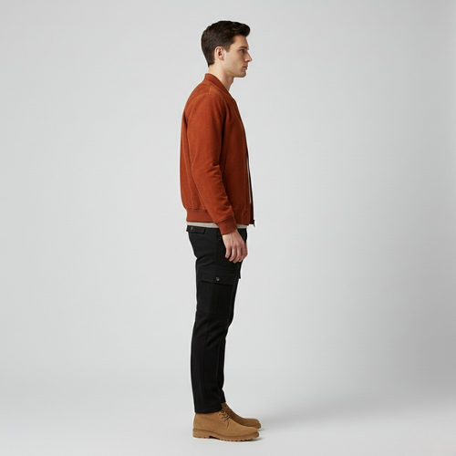 Men's Minimal Zip Bomber Jacket