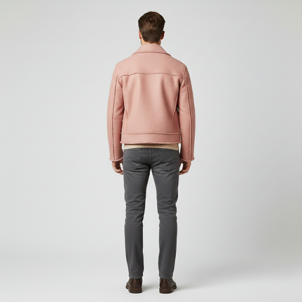 Men's Suede Zip-Front Jacket